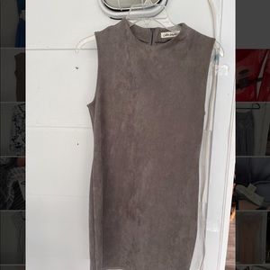 Grey Suede Dress